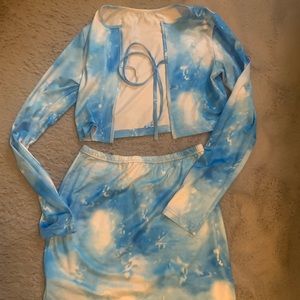 2 piece crop top outfit